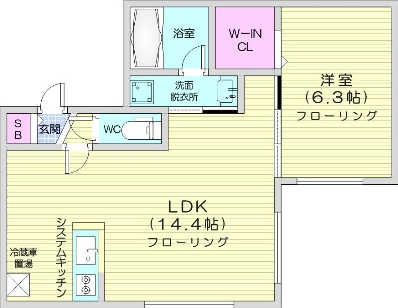 宮の沢駅 徒歩3分 4階の物件間取画像