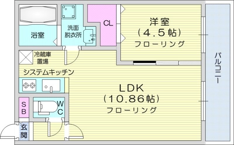 smartroom麻生の物件間取画像