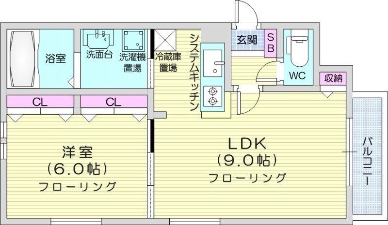 北１８条駅 徒歩5分 2階の物件間取画像