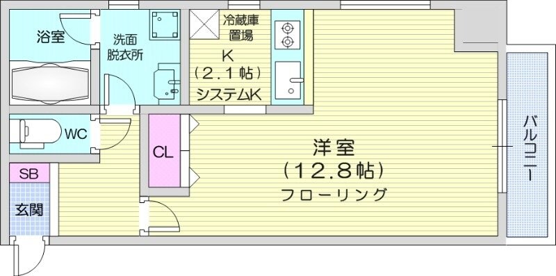 西１８丁目駅 徒歩2分 8階の物件間取画像