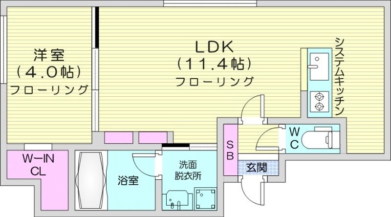 南郷７丁目駅 徒歩7分 4階の物件間取画像