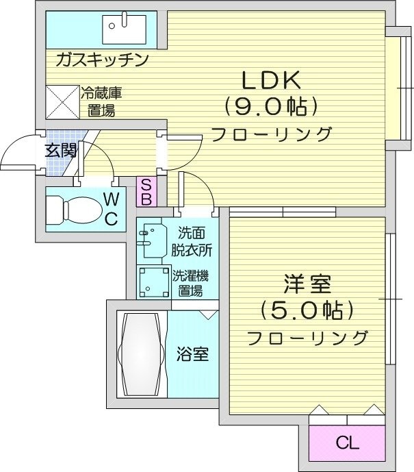 新琴似駅 徒歩40分 2階の物件間取画像