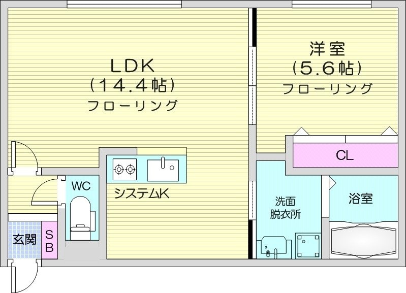 西１８丁目駅 徒歩9分 2階の物件間取画像