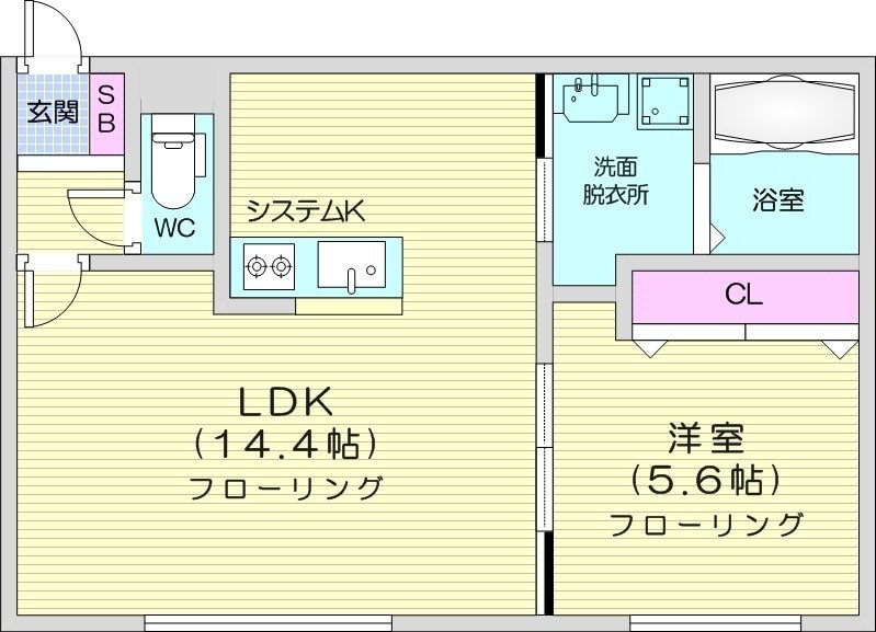 西１８丁目駅 徒歩9分 1階の物件間取画像