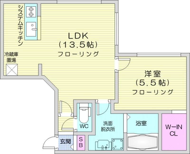 西１８丁目駅 徒歩9分 4階の物件間取画像