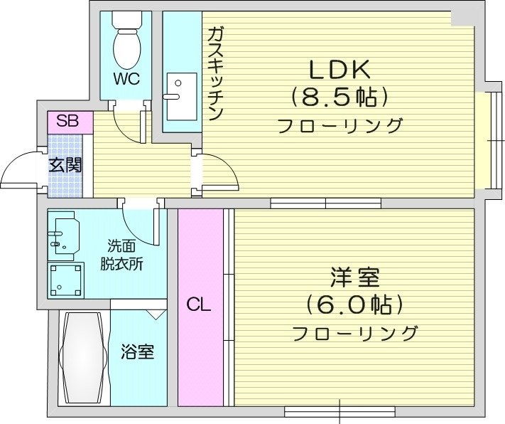 allez麻生の物件間取画像