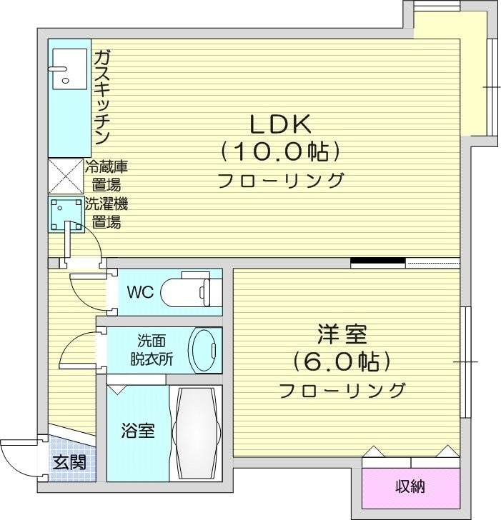 北３４条駅 徒歩7分 2階の物件間取画像