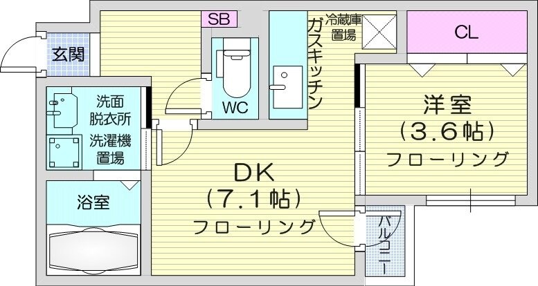 西１１丁目駅 徒歩19分 3階の物件間取画像