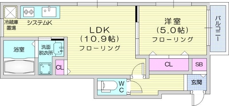 白石駅 徒歩7分 2階の物件間取画像