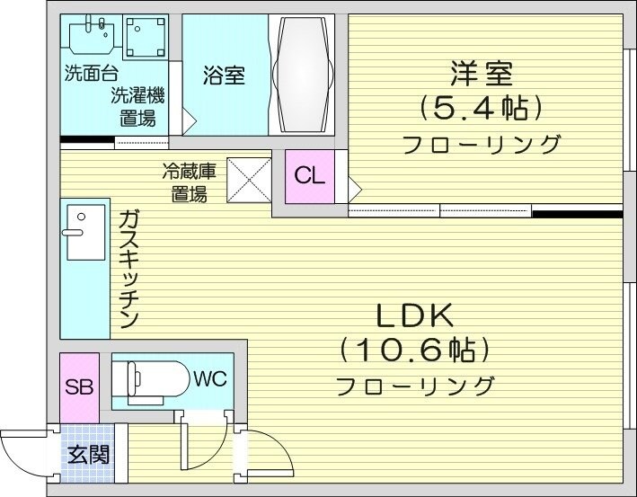 西１８丁目駅 徒歩15分 2階の物件間取画像