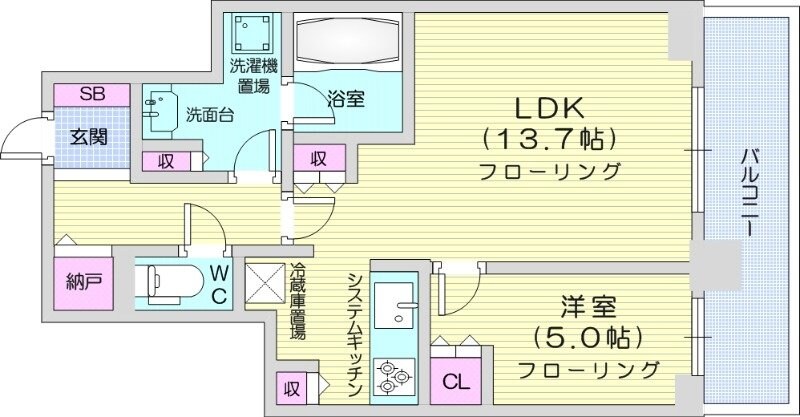 札幌駅 徒歩2分 15階の物件間取画像