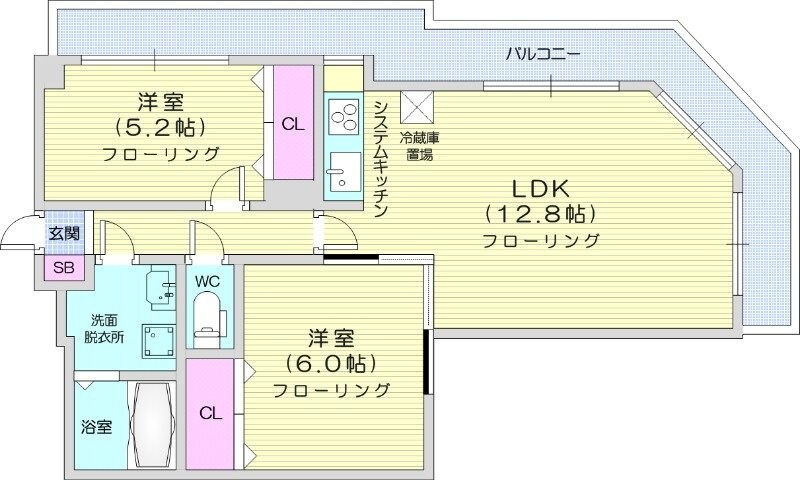 バスセンター前駅 徒歩10分 15階の物件間取画像