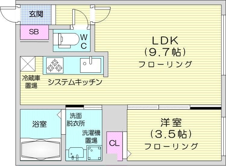 グランメゾン平岸の物件間取画像