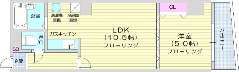 さっぽろ駅 徒歩10分 11階の物件間取画像