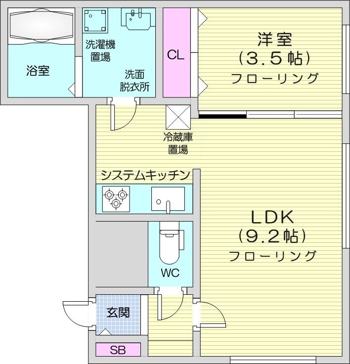 豊平公園駅 徒歩4分 3階の物件間取画像