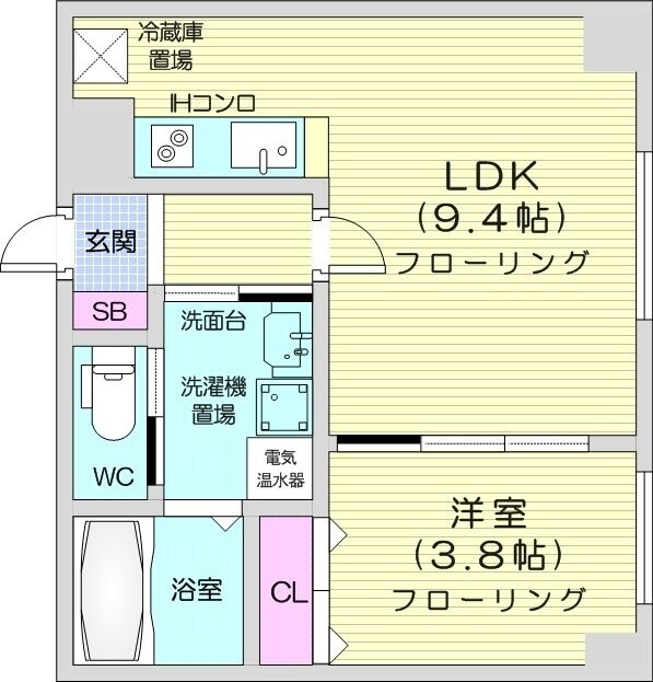 東区役所前駅 徒歩3分 3階の物件間取画像