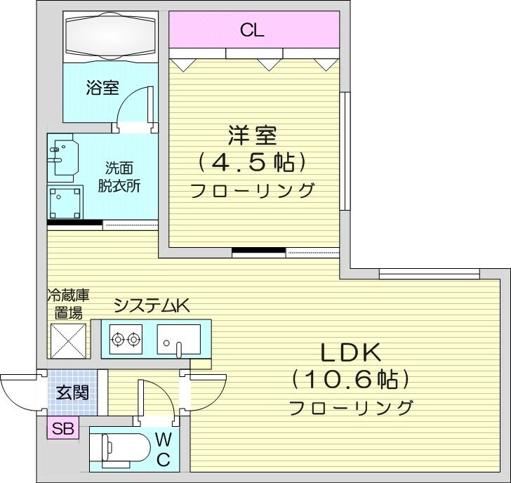 幌平橋駅 徒歩9分 3階の物件間取画像