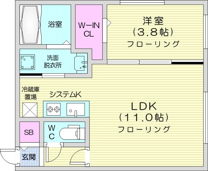 幌平橋駅 徒歩21分 4階の物件間取画像