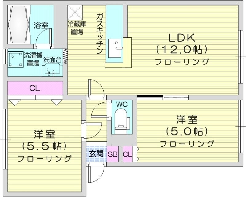 当別駅 徒歩13分 2階の物件間取画像