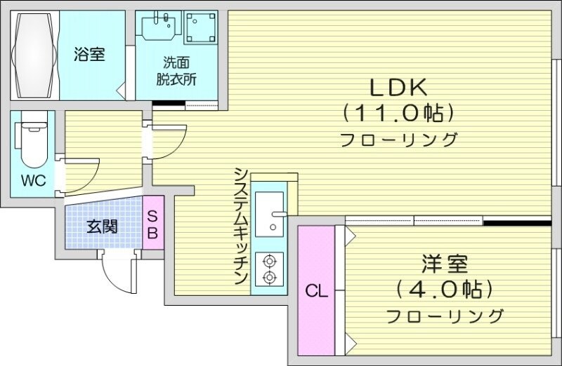 西１１丁目駅 徒歩10分 1階の物件間取画像