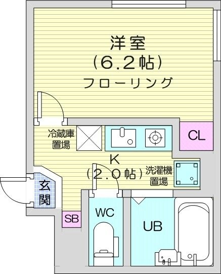 美園駅 徒歩4分 2階の物件間取画像