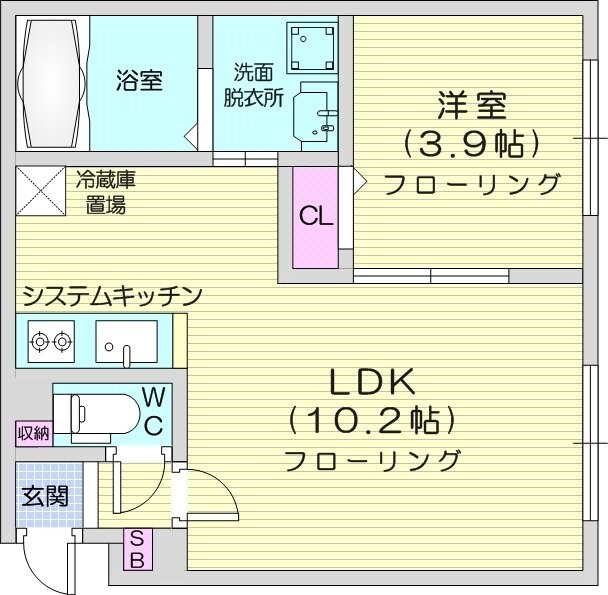 麻生駅 徒歩6分 2階の物件間取画像