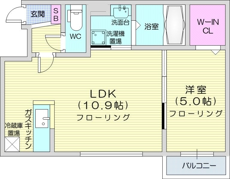 東屯田通駅 徒歩2分 3階の物件間取画像