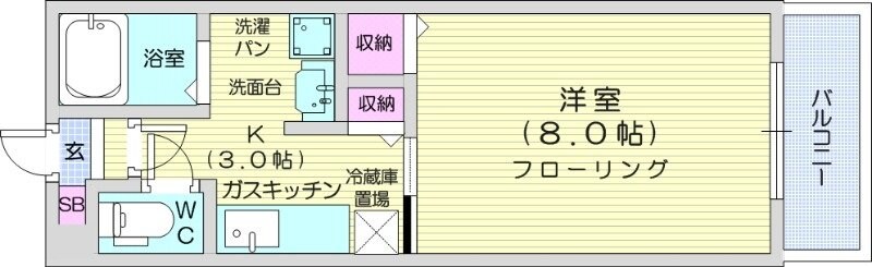 ジュネス23の物件間取画像