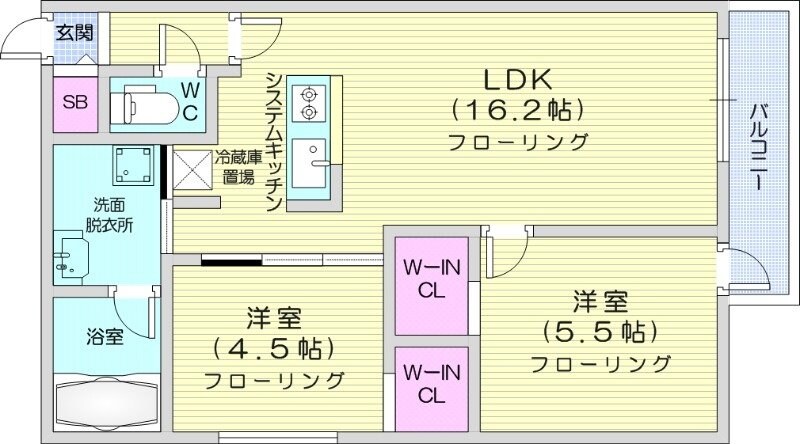 CRESCENDO月寒西の物件間取画像