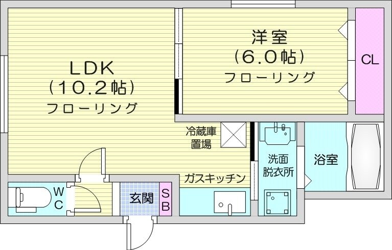 環状通東駅 徒歩5分 1階の物件間取画像