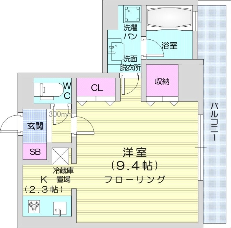 西１８丁目駅 徒歩4分 5階の物件間取画像