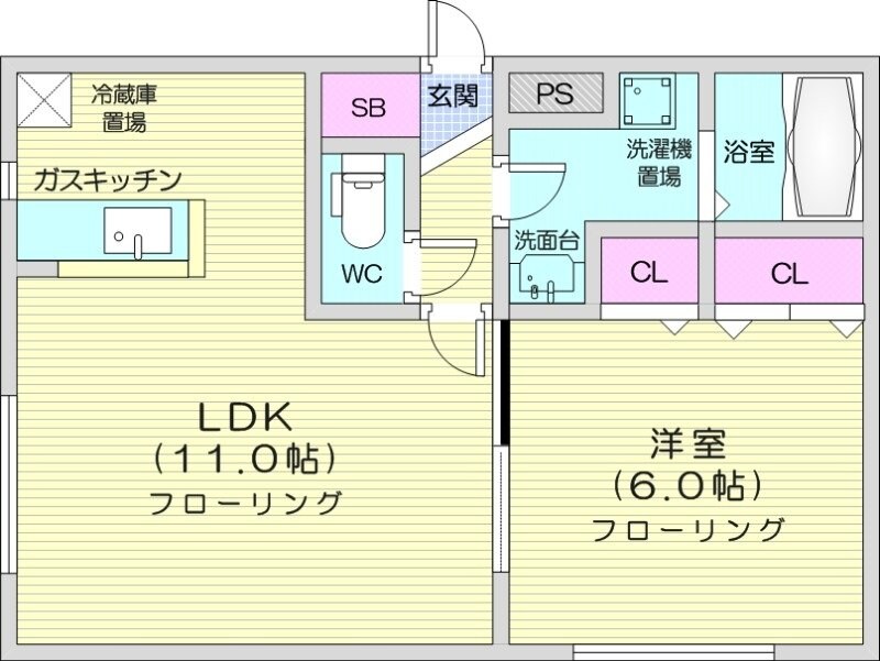 グランピア環状通東の物件間取画像