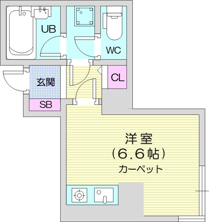 すすきの駅 徒歩7分 9階の物件間取画像