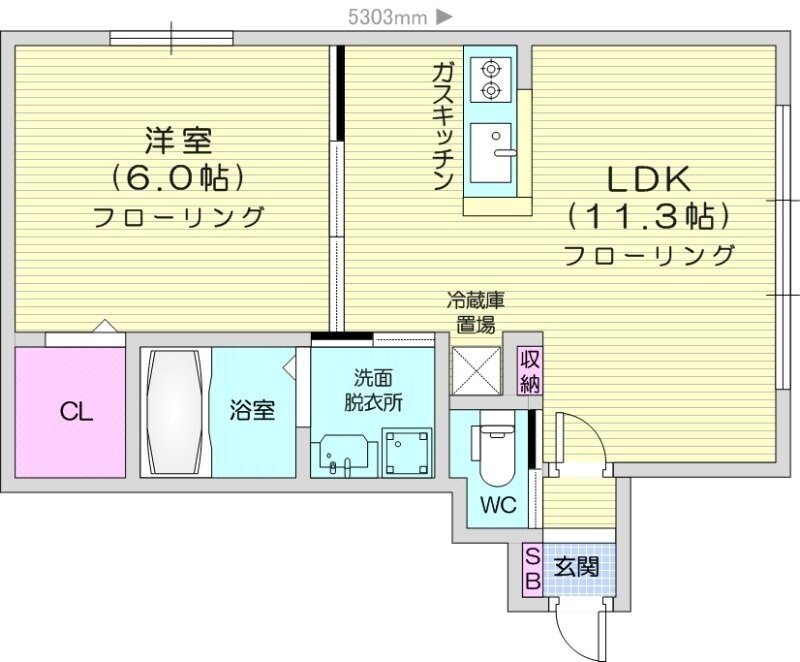 グランメール北大前の物件間取画像