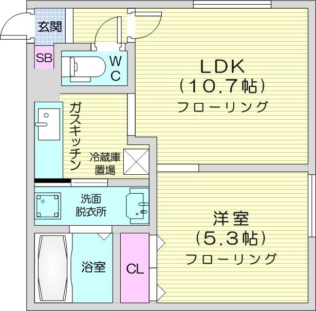 環状通東駅 徒歩6分 1階の物件間取画像