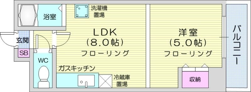 パークヒルズ中央の物件間取画像