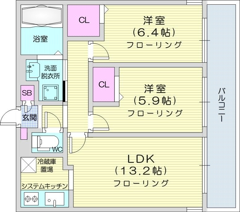 ASAHIYAMACITY.STELLAの物件間取画像