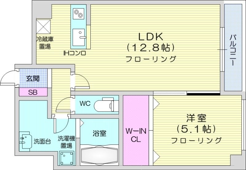 西１８丁目駅 徒歩2分 8階の物件間取画像