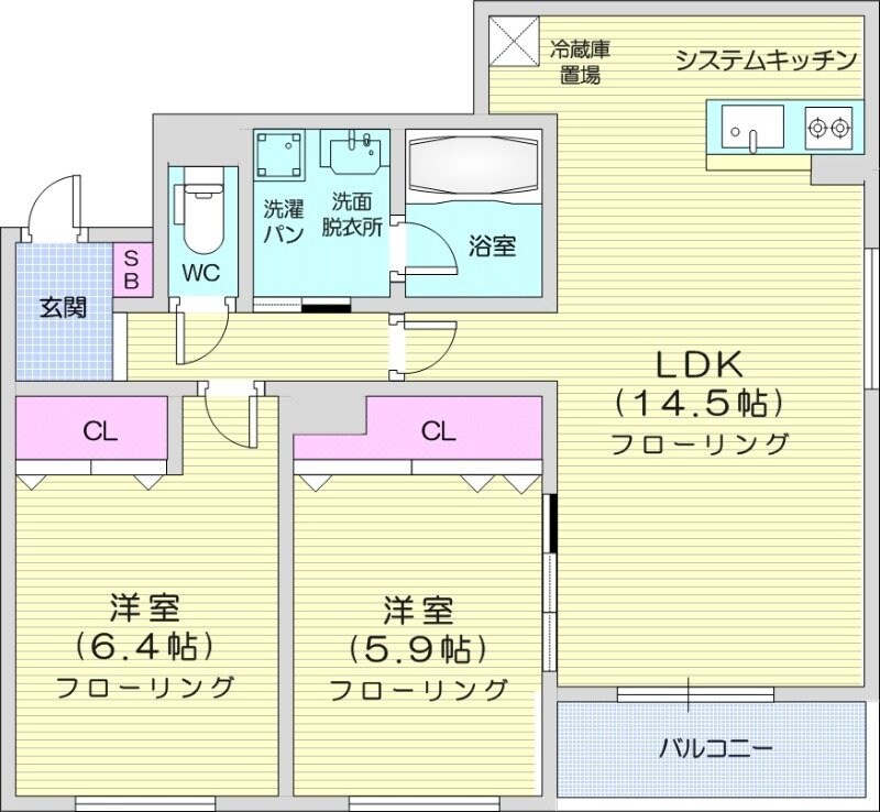 アスティル伏見の物件間取画像