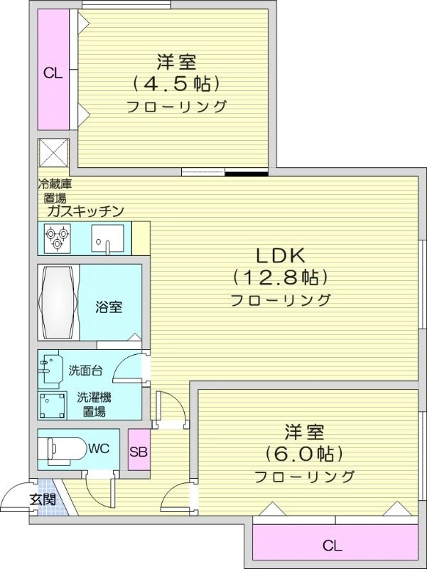 ファインド元町Ⅱの物件間取画像