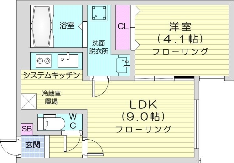 南郷１３丁目駅 徒歩7分 2階の物件間取画像