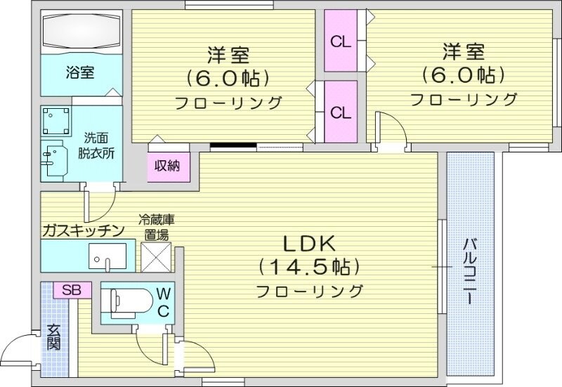 環状通東駅 徒歩6分 4階の物件間取画像