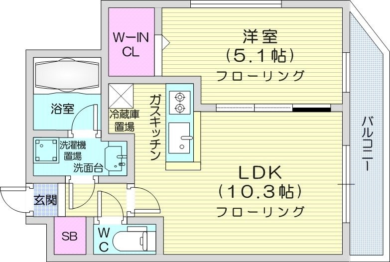 円山公園駅 徒歩5分 5階の物件間取画像