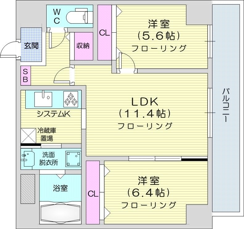 桑園駅 徒歩12分 10階の物件間取画像