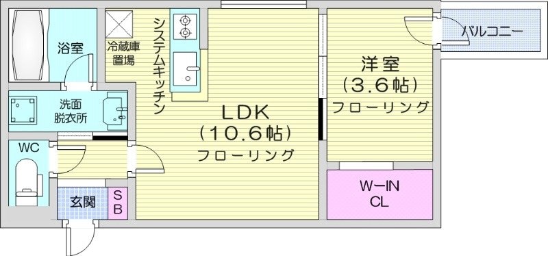 北１８条駅 徒歩2分 4階の物件間取画像