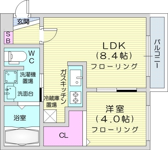 VILLAGE北大通壱番館の物件間取画像