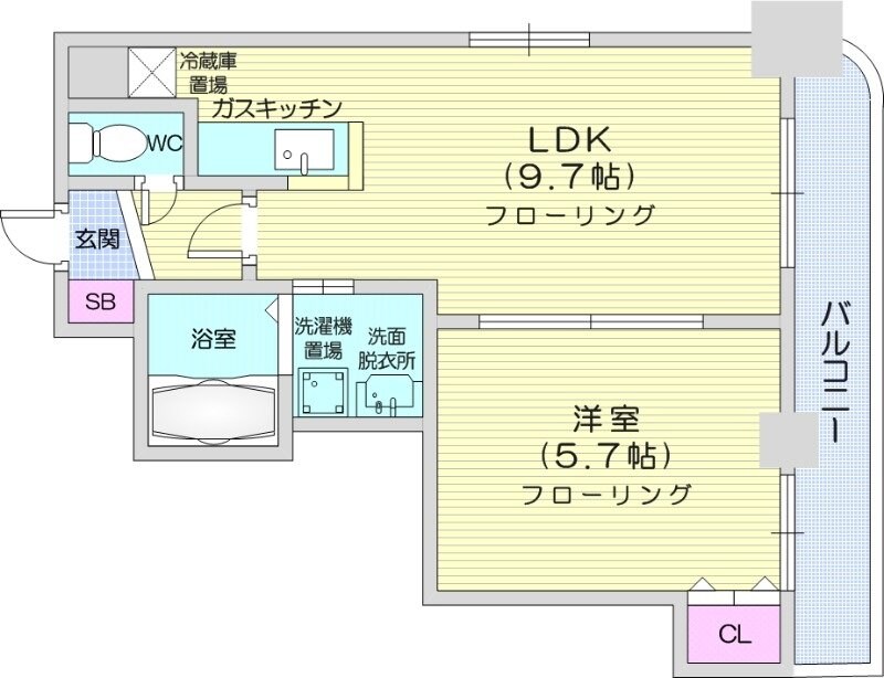 西１８丁目駅 徒歩2分 5階の物件間取画像