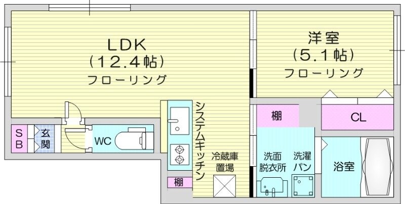 麻生駅 徒歩2分 1階の物件間取画像