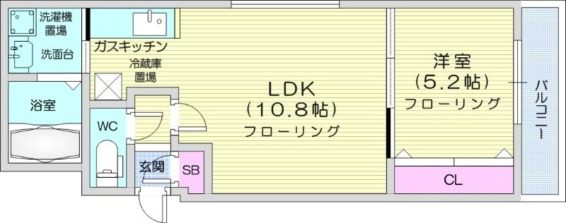 バスセンター前駅 徒歩4分 2階の物件間取画像