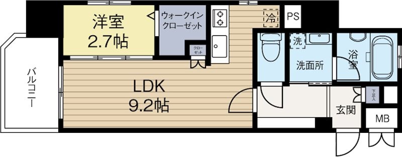 西鉄平尾駅 徒歩6分 3階の物件間取画像